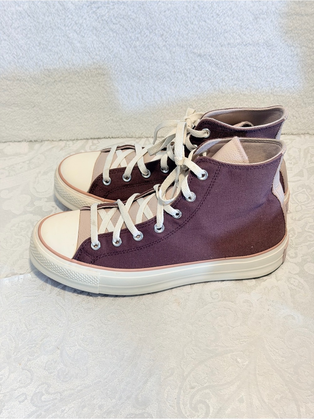 Converse Chuck Taylor All Star Lift Platform High Top Dark Wine Mauve A03721C